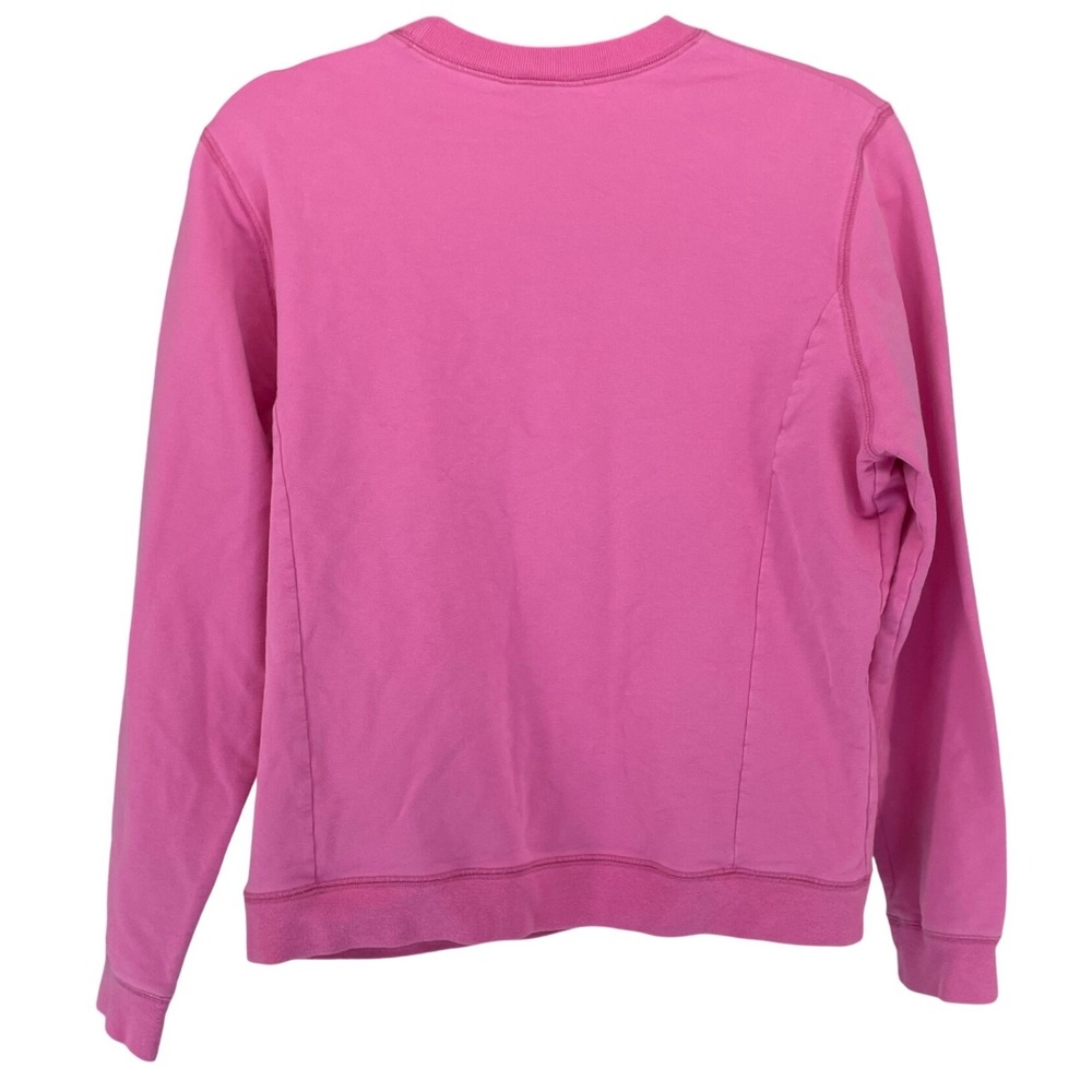 Lilly Pulitzer Pink Palm Tree Sweatshirt Womens Size M Crewneck Pullover Pockets - Picture 7 of 7